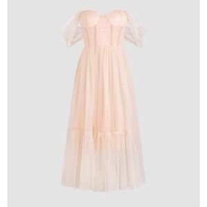 Perfect condition pink Bridgerton style dress!